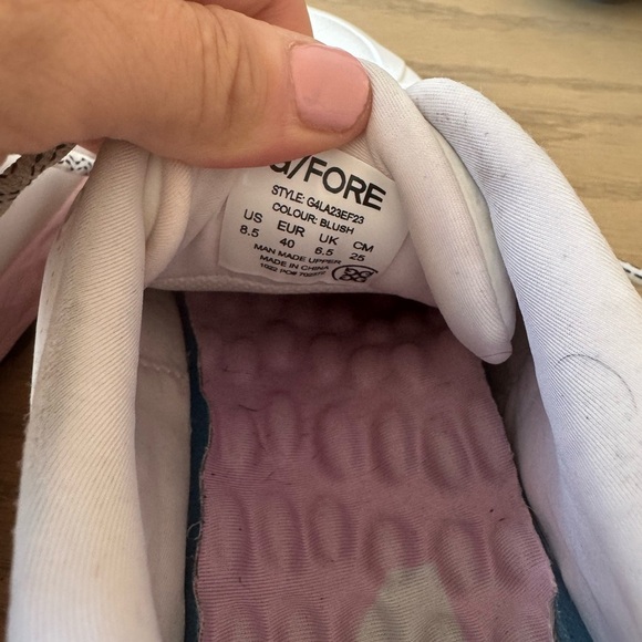 G/FORE Womens Perforated MG4+ Golf Shoes - Snow/Blush Size 8.5 - Picture 6 of 6